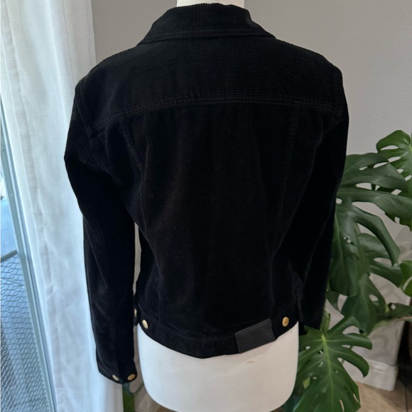 Lauren Jeans Co. Ralph Lauren Black Corduroy Trucker Jacket Y2K 90s style - Picture 3 of 5